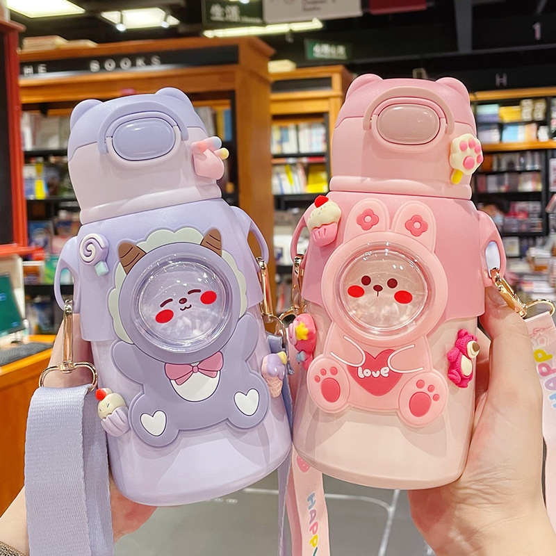 Bear Canister - 500ml Cute 3D Bear Rabbit Kids