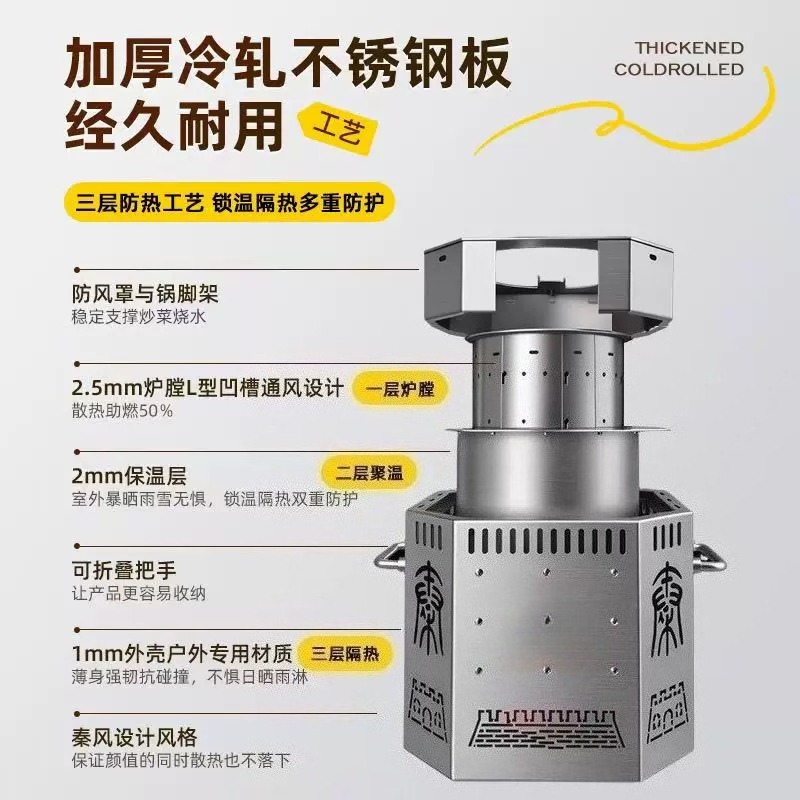Stainless Steel Wood Stove, Sm - Outdoor Camping Stove Wood review and price