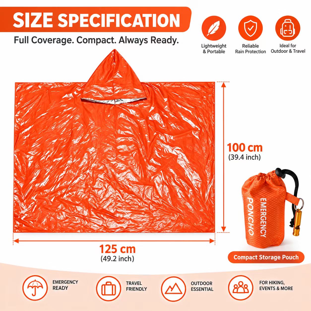 1Pc Lightweight Waterproof Rai - Outdoor Camping Gear review and price