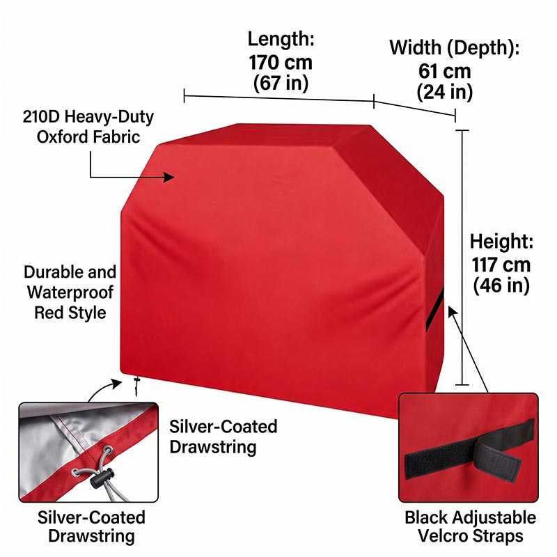 210D BBQ Cover Dustproof Water - Outdoor Camping Bbq review and price
